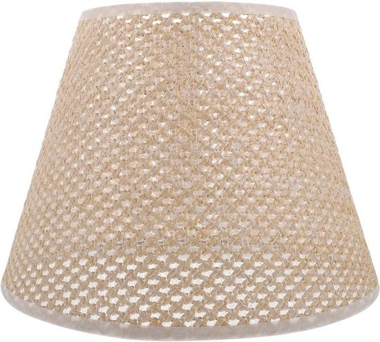 Abat-jour En Rotin Tissé Main - Diamètre 16 Cm, Hauteur 12 Cm, Compatible Douille E27/E14, Style Nature - 14