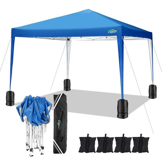 Tonnelle De Jardin Wiltec 2.5x2.5m - Pliable, étanche, UV50+, Pieds Réglables, Avec Housse De Transport
