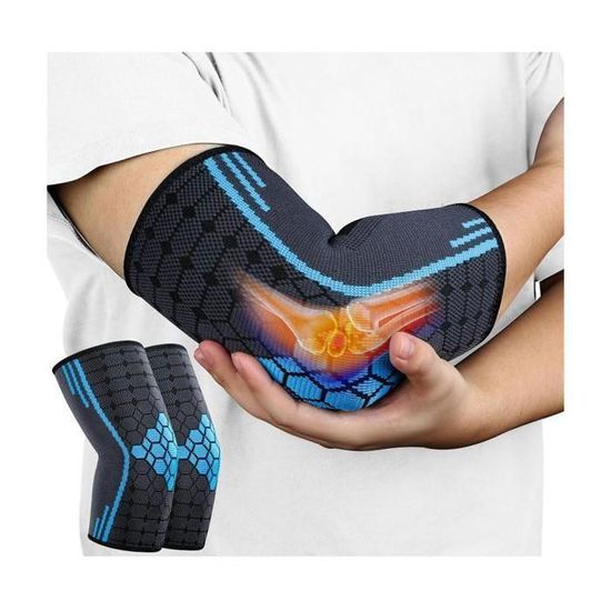 PROTEGE-COUDE - COUDIERE Coudière Tendinite Coudière Musculation Et Épicondylite Antidérapant Compression Coudière Maintien - M - Sport
