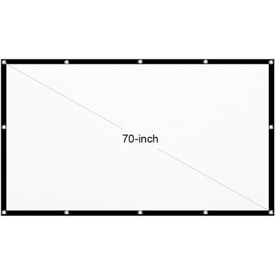 Écran de projecteur HD portable de 70 pouces 16: 9 écran de projection pliable épais durable pour le cinéma maison en plein air-5