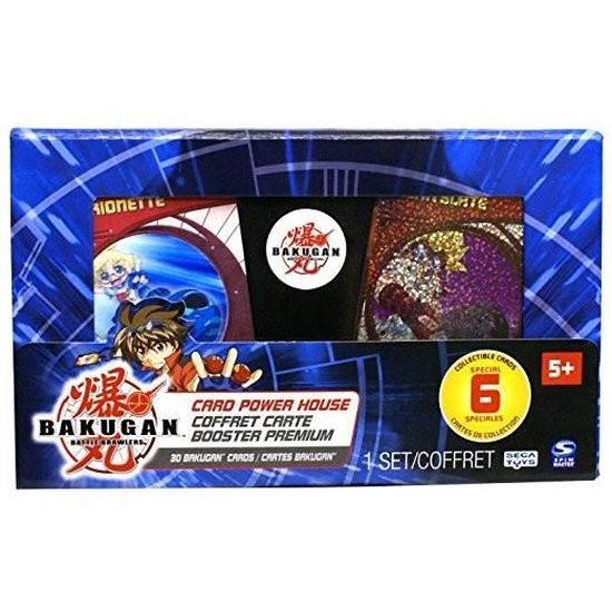 Coffret Cartes Booster Premium 30 Cartes Bakugan dont 6 spéciales dans coffret 