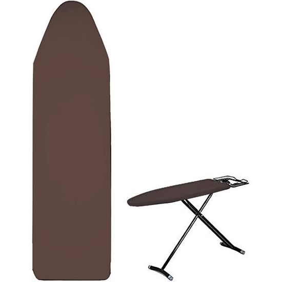 Housse De Table à Repasser Highdi – 3 épaisseurs (coton, Mousse), Protection Chaleur/humidité, Taille ~147x48 Cm, Avec Clips Et Chiffon