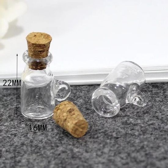 6 Pièces Bocaux en Verre avec Bouchon en Liège 200ml Pot en Verre