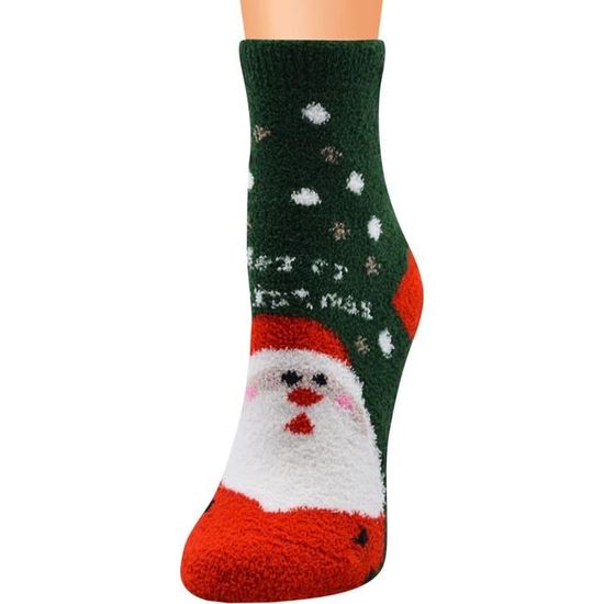 Chaussette De Noël Femme Fantaisie Coton Hiver Motif Drôle Doux Bas De