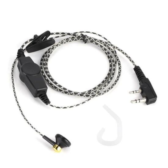 Kit Mains Libres HQRP 2 Broches | Écouteur Micro PTT | Pour Motorola