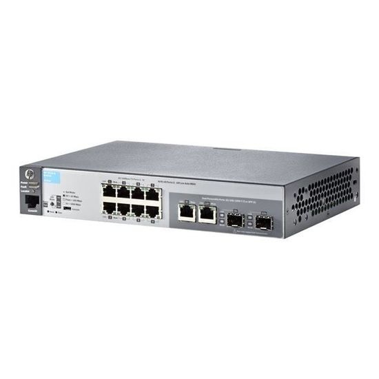 HPE ARUBA Commutateur 2530-8 - Géré - 8 x 10/100 + 2 x combo Gigabit Ethernet / SFP Gigabit