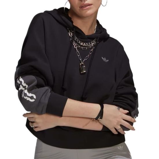 Sweat Noir Femme Adidas Hoodie Black Cdiscount Pret a Porter