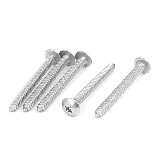 Vis Autotaraudeuses M5.5x13mm - Acier Inox 316 Tête Cruciforme - Lot De 10 - Uxcell