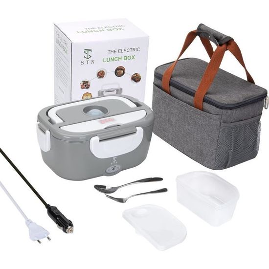DoubleCare Gamelle Chauffante 8.87L 3-en-1 – Chauffe-Repas Portable 12V/24V/220V Pour Voiture, Bureau, Camping – Lunch Box Électrique Pliable