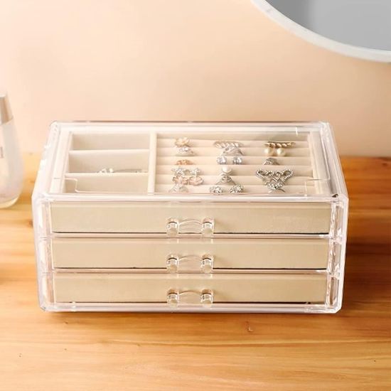 Boîte à Bijoux à 3 Niveaux Sasha Petite, Vitrine Pour Bracelets