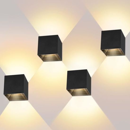 Ezmyma Applique murale exterieur led 12W,0-120°Avec Angle de Faisceau