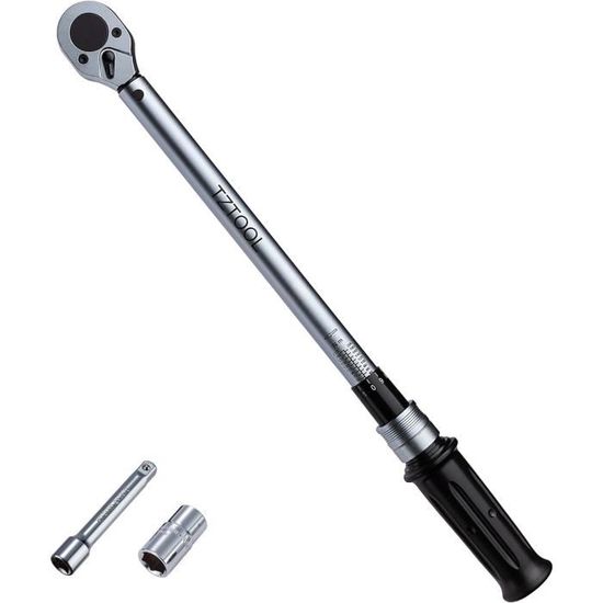 Aurlloct Clé Dynamométrique 1/2" 28-210 Nm, Clé De Torsion Pour Autos Camion Motos 5 Pièces