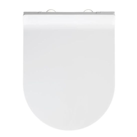 WENKO Abattant WC avec frein de chute Nuoro Premium, abattant WC clipsable  avec fixation inox, duroplast, 36,2x45,2 cm, Blanc