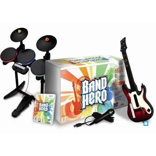 SUPER PACK BAND HERO (jeu + guitare + batterie + m - Cdiscount