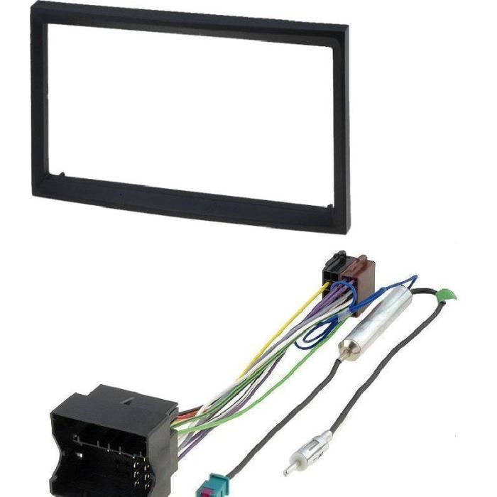 Kit Adaptateur Autoradio 2DIN Citroen C2 C3/ Peugeot 207 307 + ISO + FM - KITFAC436 - ADNAuto