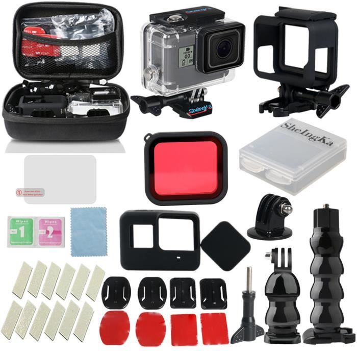 Kit d'accessoires 32 en 1 pour GoPro Hero7Black / 6/5 Diving Protective Housing Sports de plein air