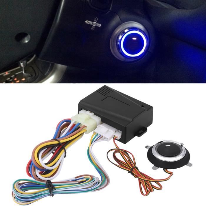 Démarreur à distance d'allumage de bouton d'arrêt de démarrage poussoir de moteur de voiture universel 12V-REN