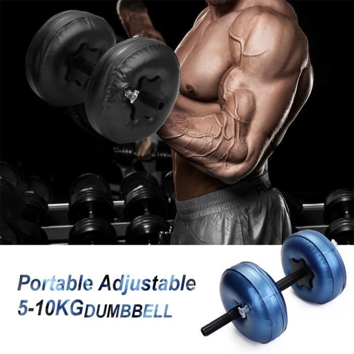 Haltère rempli d'eau Poids musculation Gymnase Exercice Muscle Bras Entraînement @huozopp360