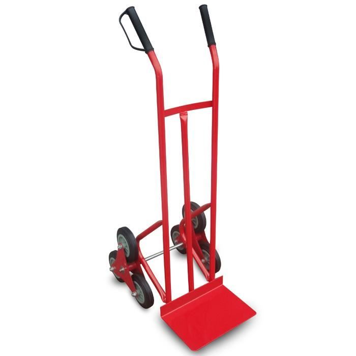 Diable 6 Roues Work Men Storage Max 150kg - Poignée Anti-Dérapantes - Elem Technic - 8396-250