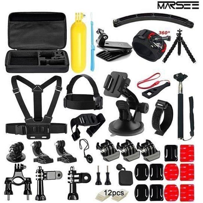 50 en 1 Kit d'Accessoires pour Sport Action Caméra GoPro Hero Session-5 Hero 1 2 3 3+ 4 5 SJ4000 SJ7000 DBPOWER et Sony Spor Bi31787