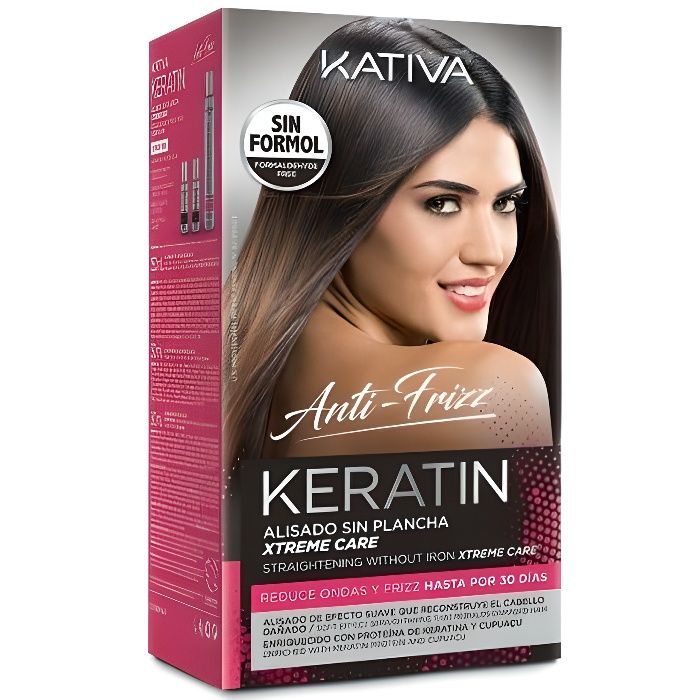 Traitement Capillaire Lissant Keratin Anti-frizz Xtrem Care Kativa (3 pcs) Cheveux abîmés