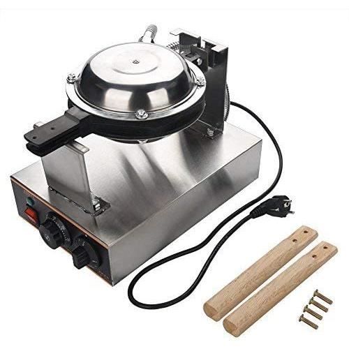 GAUFRIER Machine agrave Gacircteau dOeufs Electrique en Acier Inoxydable Gaufrier Bubble Waffle Professionnel Revecirctement Ant94