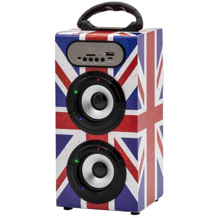 Teknofun - 811273 - Tour Enceinte Bluetooth - Uk Grunge
