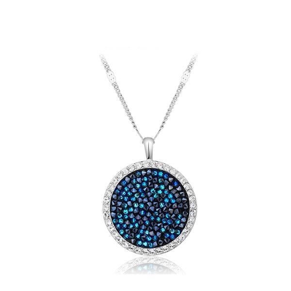 Pendentif Rock en Cristal Swarovski Elements Bleu