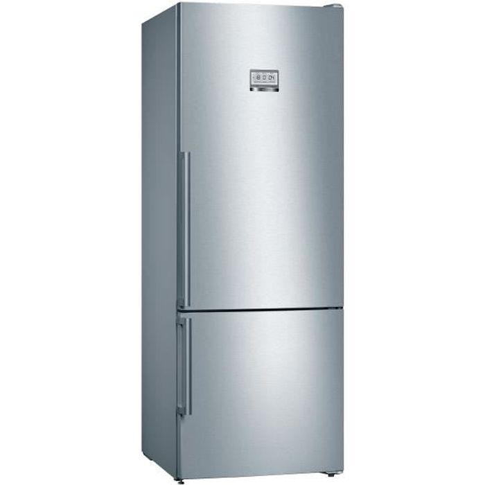 BOSCH KGF56PIDP Réfrigérateur combiné - 480 L (375 L + 105 L)- NoFrost MultiAirflow - HxLxP 193 x 70 x 80 cm - Inox