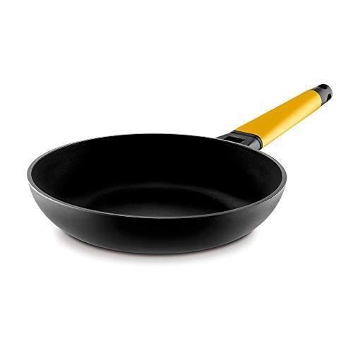 Castey Poêle avec manche amovible, modèle : 8-28, 28 cm, jaune