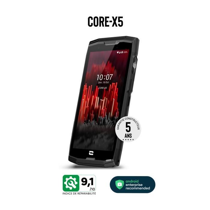 Smartphone Core-X5 Crosscall Noir 64 Go + Carte Micro SD 64 Go