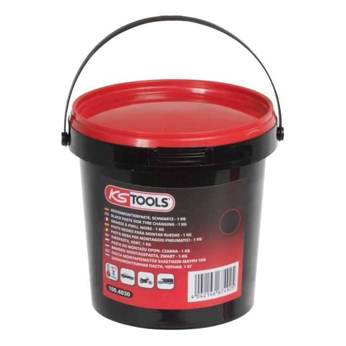 Seau de graisse à pneu noire, 1Kg - noire - KS TOOLS