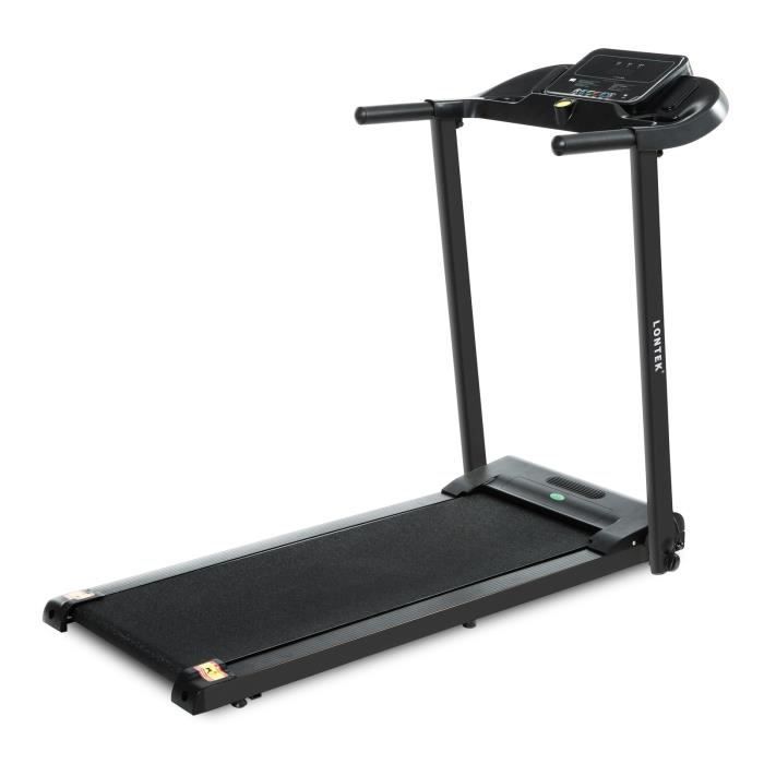 LONTEK Tapis de course P7, machine de course pliante avec 12 programmes, écran LCD, vitesse maximale jusqu'à 10 km / h