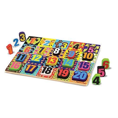 Melissa & Doug - 13832 - Puzzle À Grosses Pièces En Bois - Chiffres Jumbo 3832