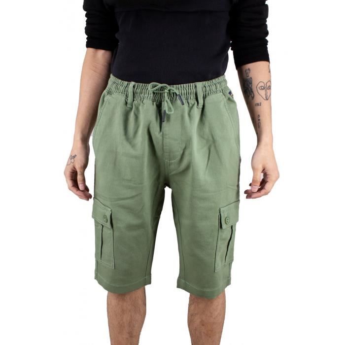 Torrente Couture Bermudas avec poches denim uni Luca Kaki Homme