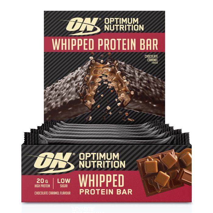 Whipped Barre prot 10x60g Chocolat Caramel Optimum Nutrition Proteine