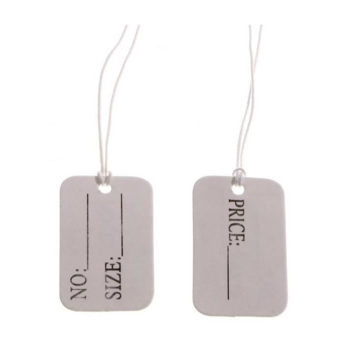Emballages etiquette prix pour bijoux (50 pièces) Blanc