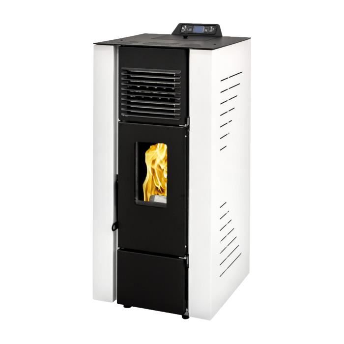 Poêle à granulés étanche Anita 9 kW Blanc Sannover