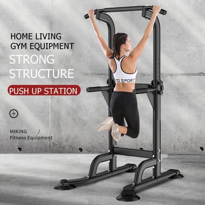 TEMPSA Barre de traction ajustable station musculation Dips station