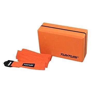 TUNTURI Set de brique de yoga avec strap