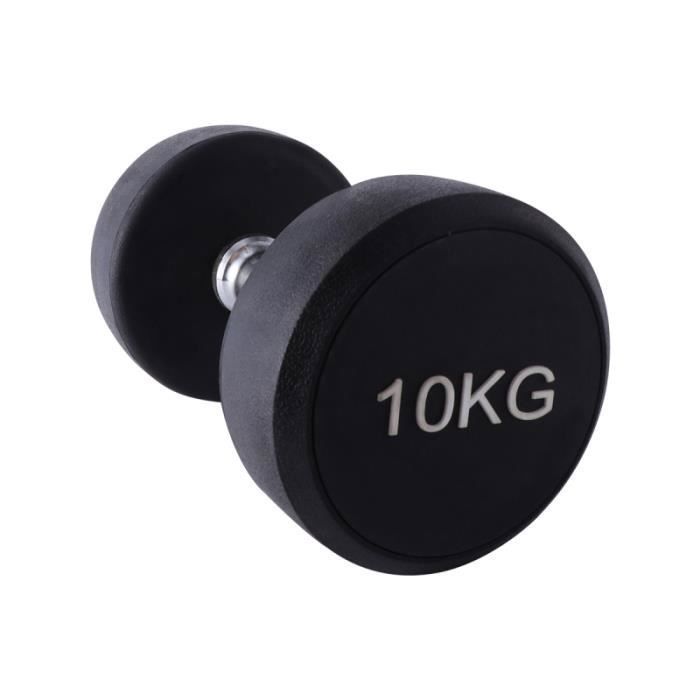 1 haltère professionnel de revêtement en caoutchouc d'haltère de gymnase durable pratique pour les hommes BARRE - HALTERE - POIDS