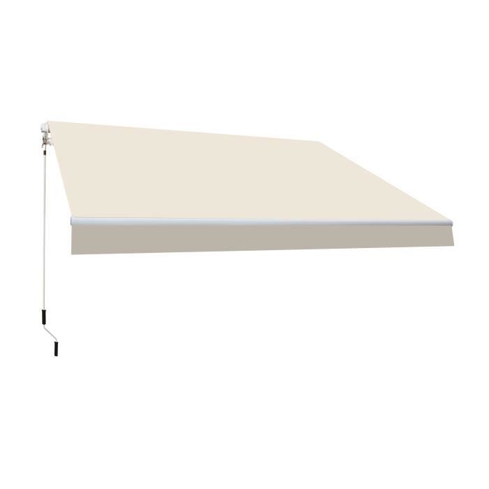 Store banne manuel 4x2,5m Smartsun toile polyester écru