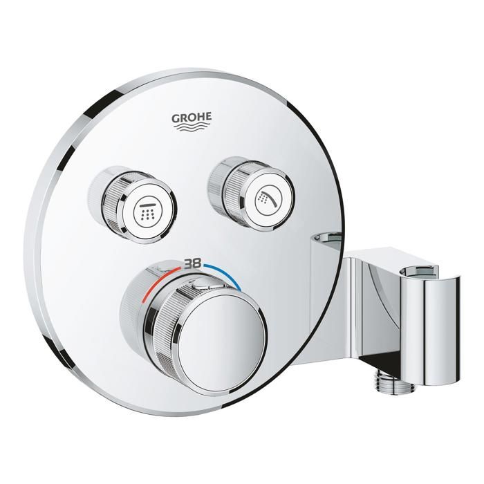 Grohe Façade de mitigeur thermostatique encastré Grohtherm SmartControl 2 sorties