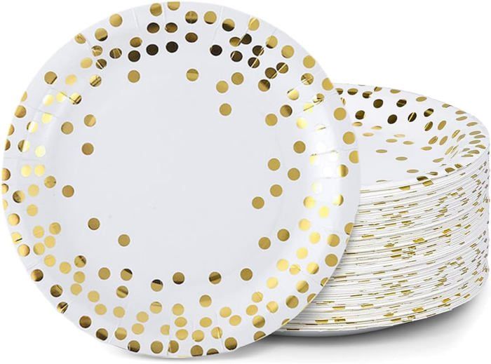 Lot De 50 Assiettes Jetables En Carton Vert Sauge De 17,8 Cm Pour Dessert, Mariage Jungle, Fête Prénatale, Décoration D'anniversaire