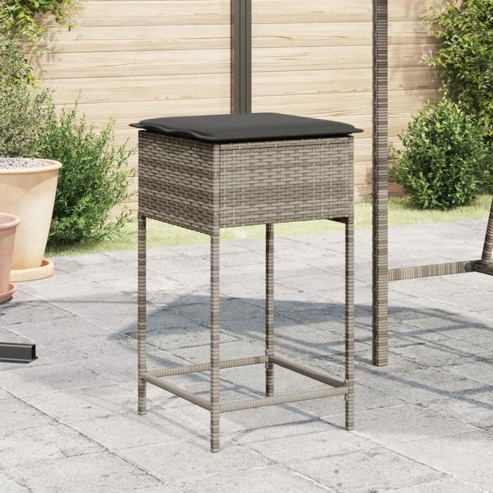 Lot de 2 tabourets de bar jardin vidaXL - vue 2