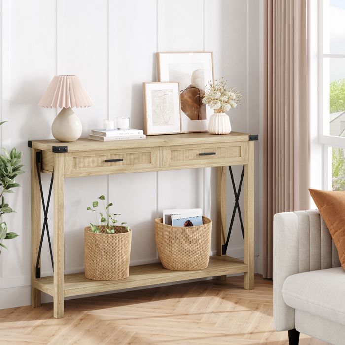 Entry console with drawers discount