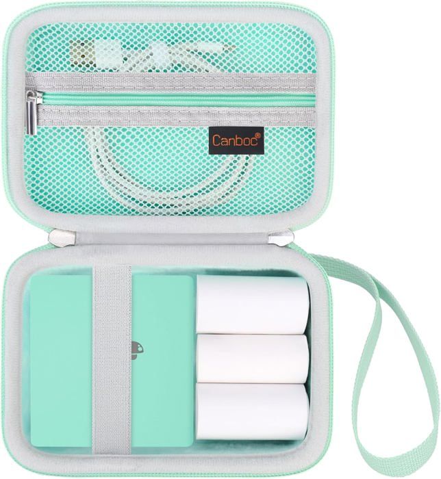 Valise Rigide Pour Imprimante D'Étiquettes Nelko P21 - Protection Anti-Choc - Portable Et Lavable - Rose