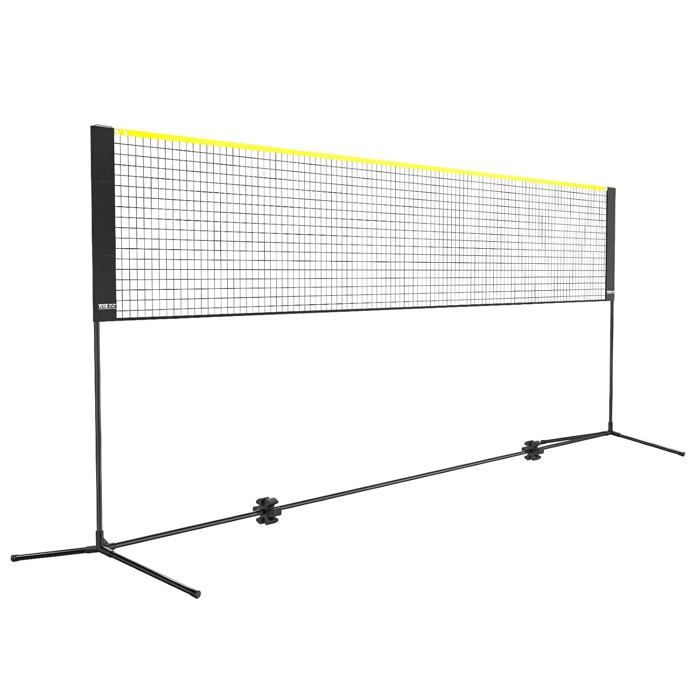 Kit Sportif 3 En 1 - Filet Réglable Badminton, Pickleball Et Volley Avec Raquettes Et Accessoires - Pour Intérieur Et Extérieur