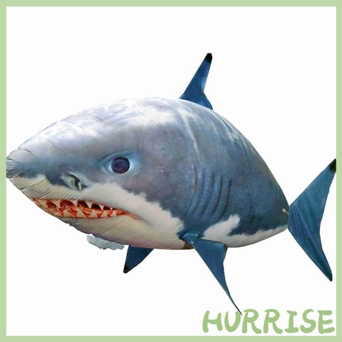 Syrisora Poisson Gonflé Requin Volant Télécommandé - Jouet RC Ballon Gonflable Requin Clownfish Orange Pour Enfants