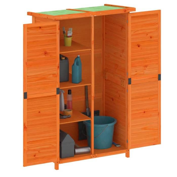 RemiseArmoire Malle de jardin Abri à outils de jardin marron 83 x 57 x 140 cm bois massif pin JILIMAISON2025 26176053
